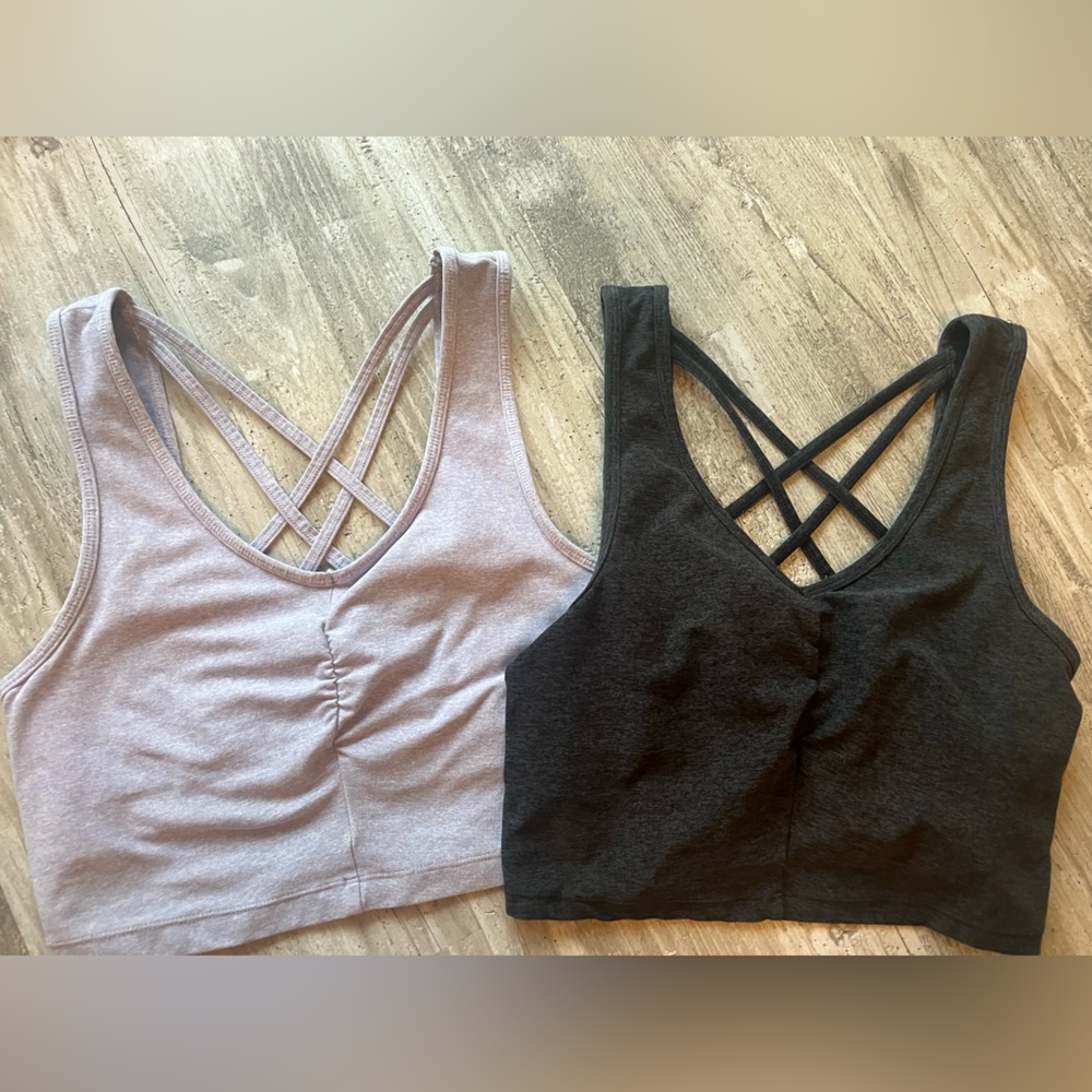 Zella wellness criss cross bralettes- small